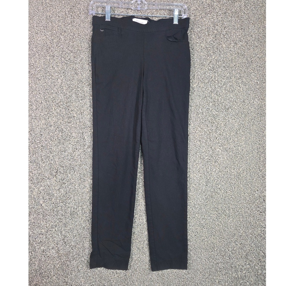89th + Madison Pull On Pants Women PS Black Stretch Slim Leg Trousers